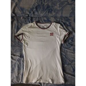 T-Shirt Women's White EUC Striped trim